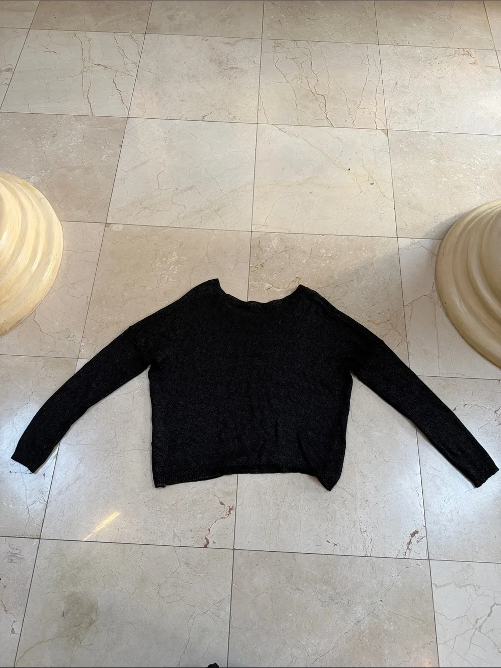 Vince black metallic sweater size small
